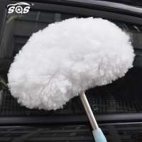 Wholesale carwash tool window brush adjustable telescopic milk silk car mop